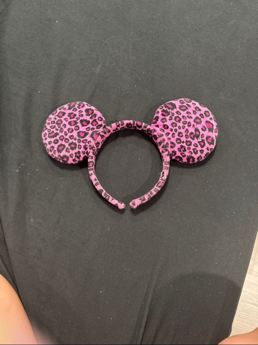 Disney Pink Leopard Print Minnie Ears Headband